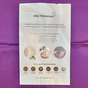 NWT! 💜 Pair of Mulberry Silk Pillowcases!